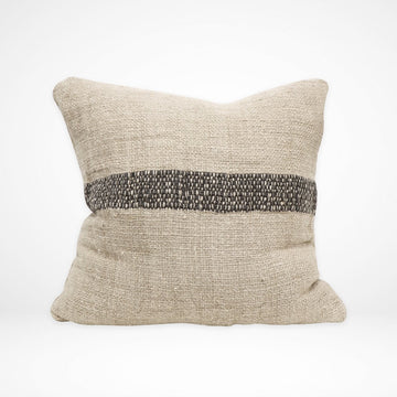 100% Linen Cushion - Centre Stripe