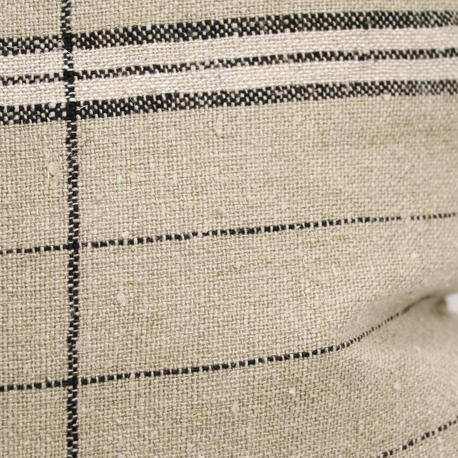 100% Linen Cushion - Grid Stripe