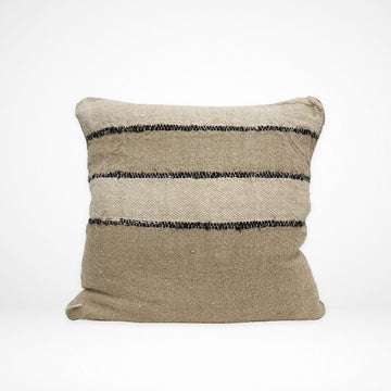 100% Linen Cushion - Half Stripe