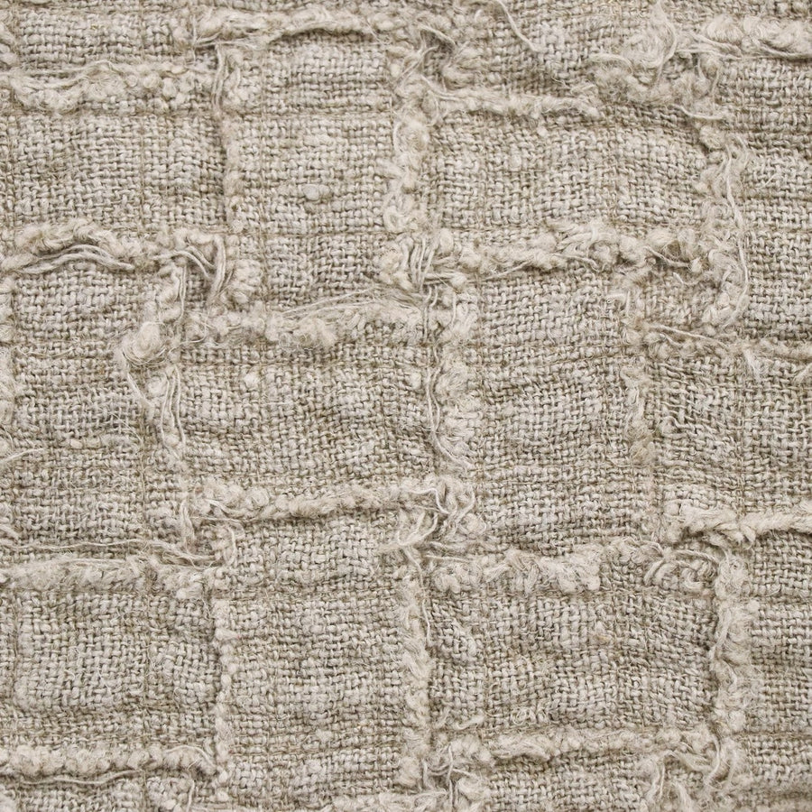 100% Linen Cushion - Raw Edge Plait