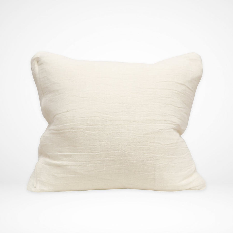 100% Linen Cushion - Striped Bone