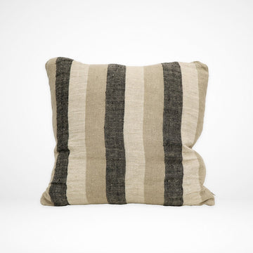 100% Linen Cushion - Triple Stripe