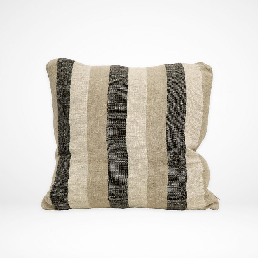 100% Linen Cushion - Triple Stripe