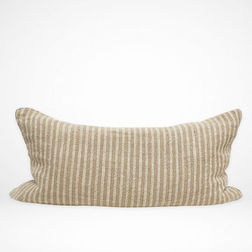 100% Linen Rectangular Cushion - Pinstripe Large