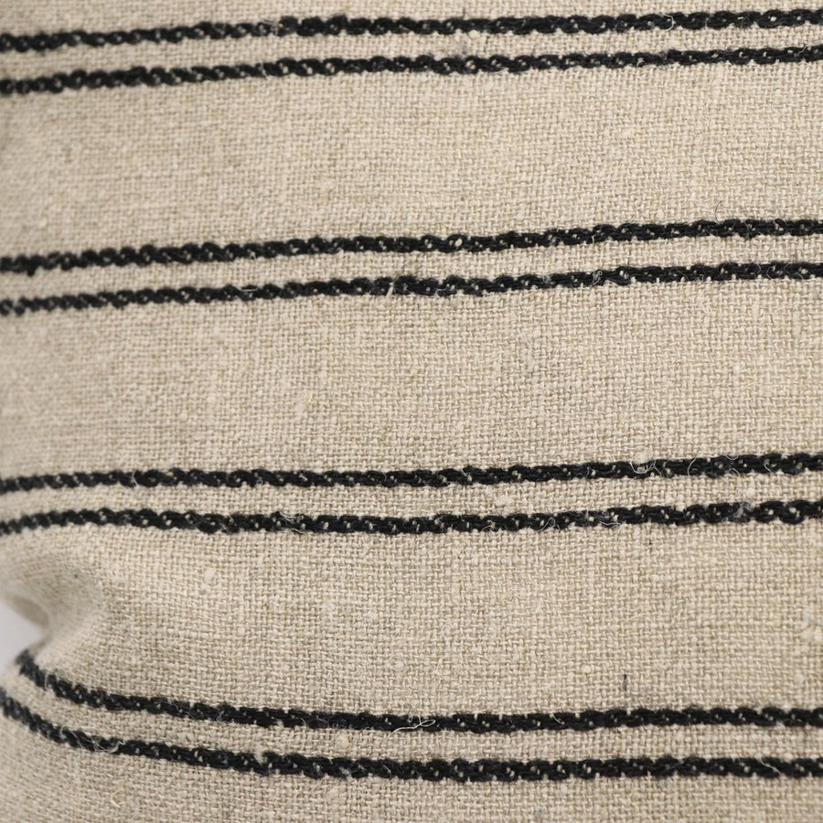 100% Linen Striped Cushion - Horizontal Stripe