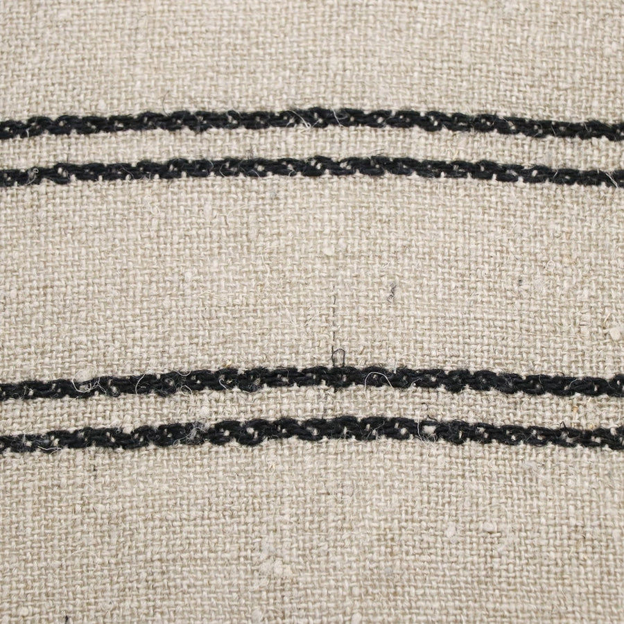 100% Linen Striped Cushion - Horizontal Stripe