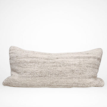 100% Linen Rectangular Cushion - Textured Bone