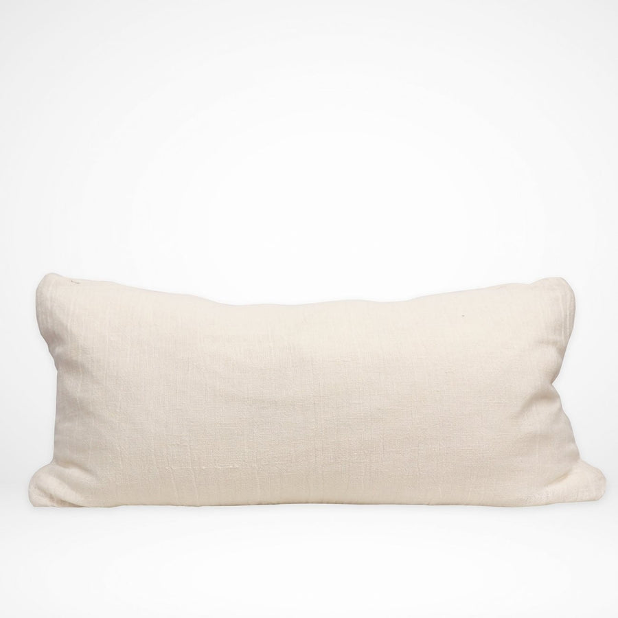 100% Linen Rectangular Cushion - Textured Bone