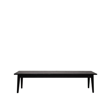 American White Oak Bench 185cm - Black