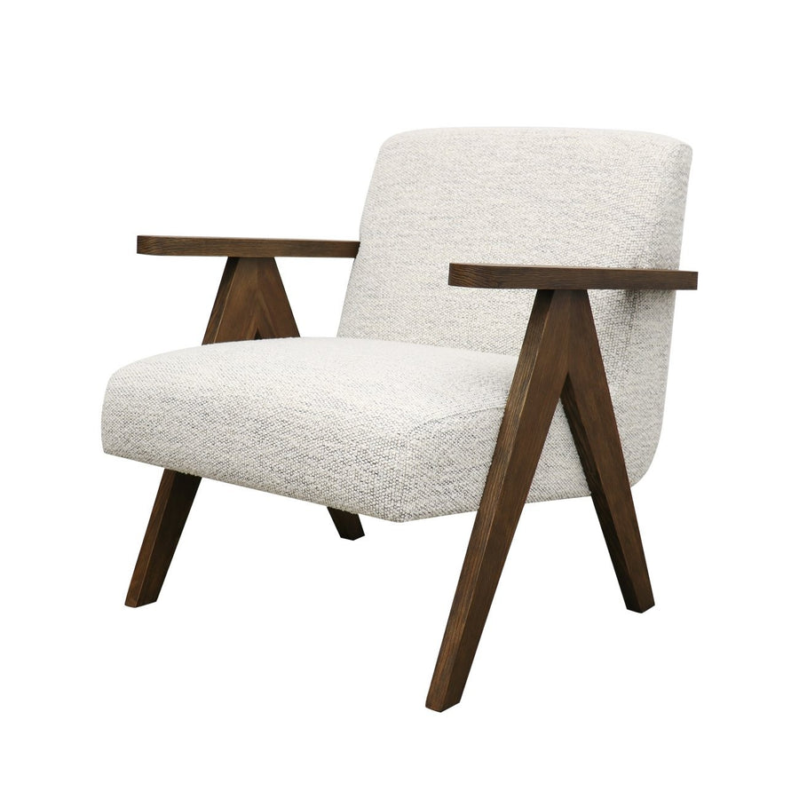 Angular Ashwood Armchair - Cream