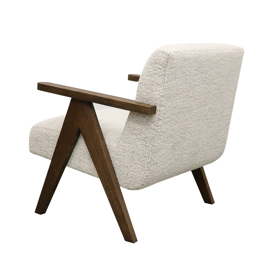 Angular Ashwood Armchair - Cream