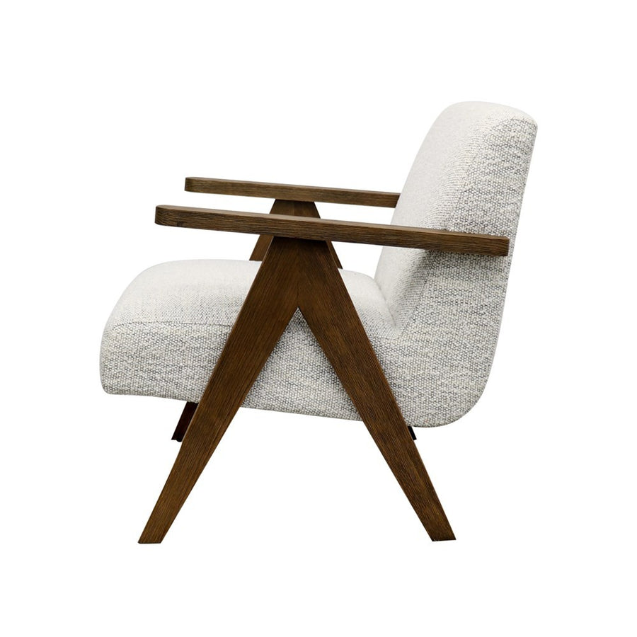 Angular Ashwood Armchair - Cream