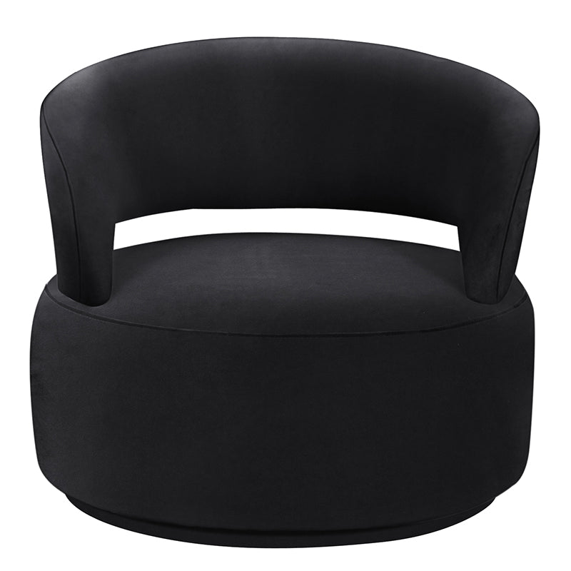 Black Velvet Swivel Chair