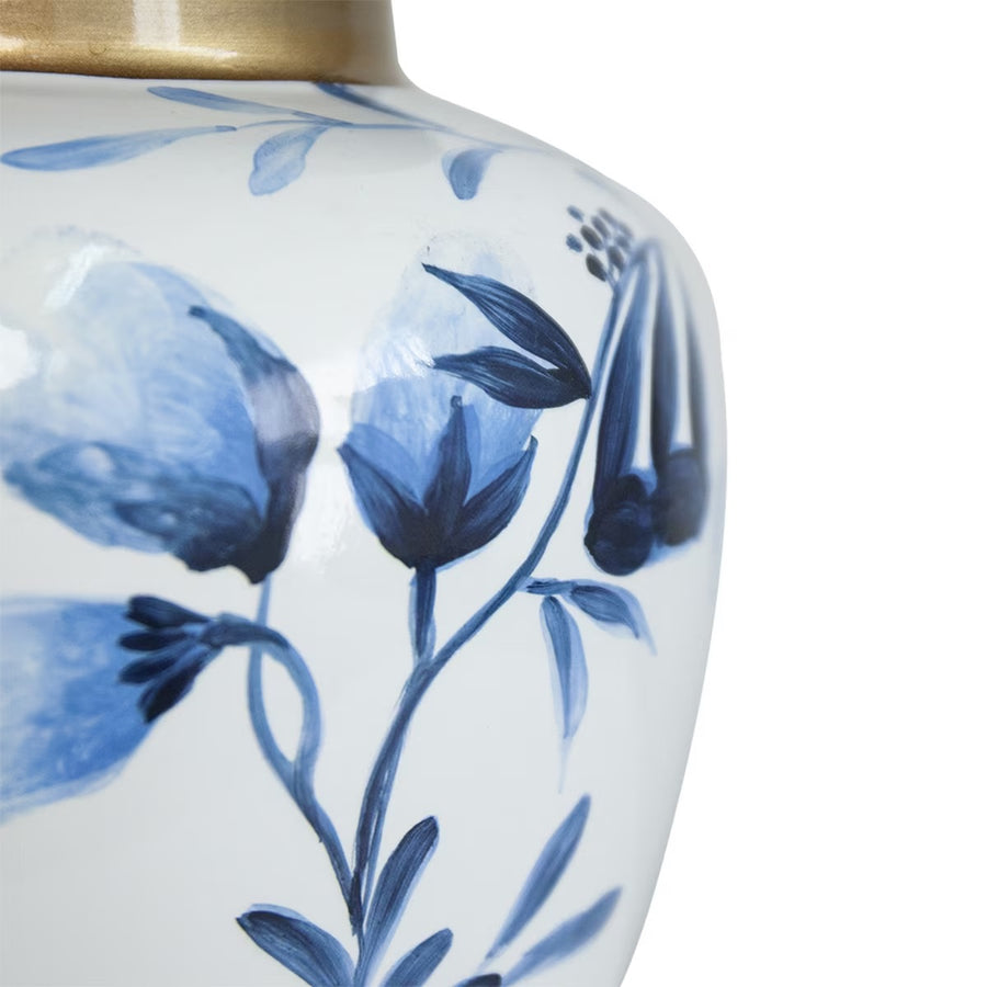 Blue & White Floral Ginger Jar 35cm