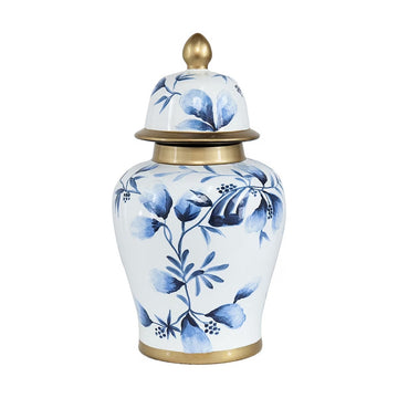 Blue & White Floral Ginger Jar 35cm