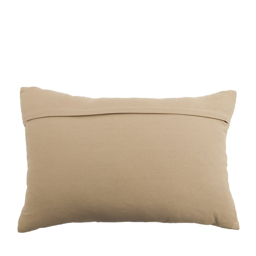 Broad Horizontal Stripe Rectangular Cushion - Natural