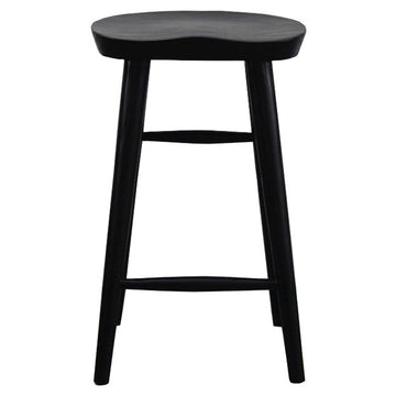 Contoured Seat Barstool - Black