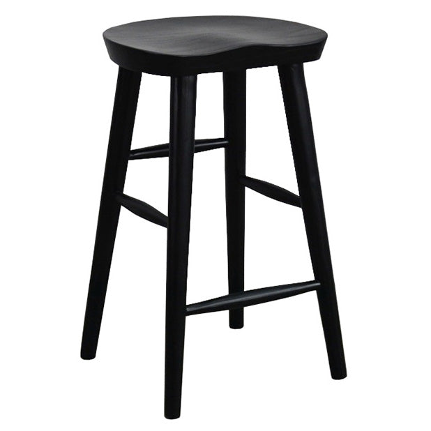 Contoured Seat Barstool - Black