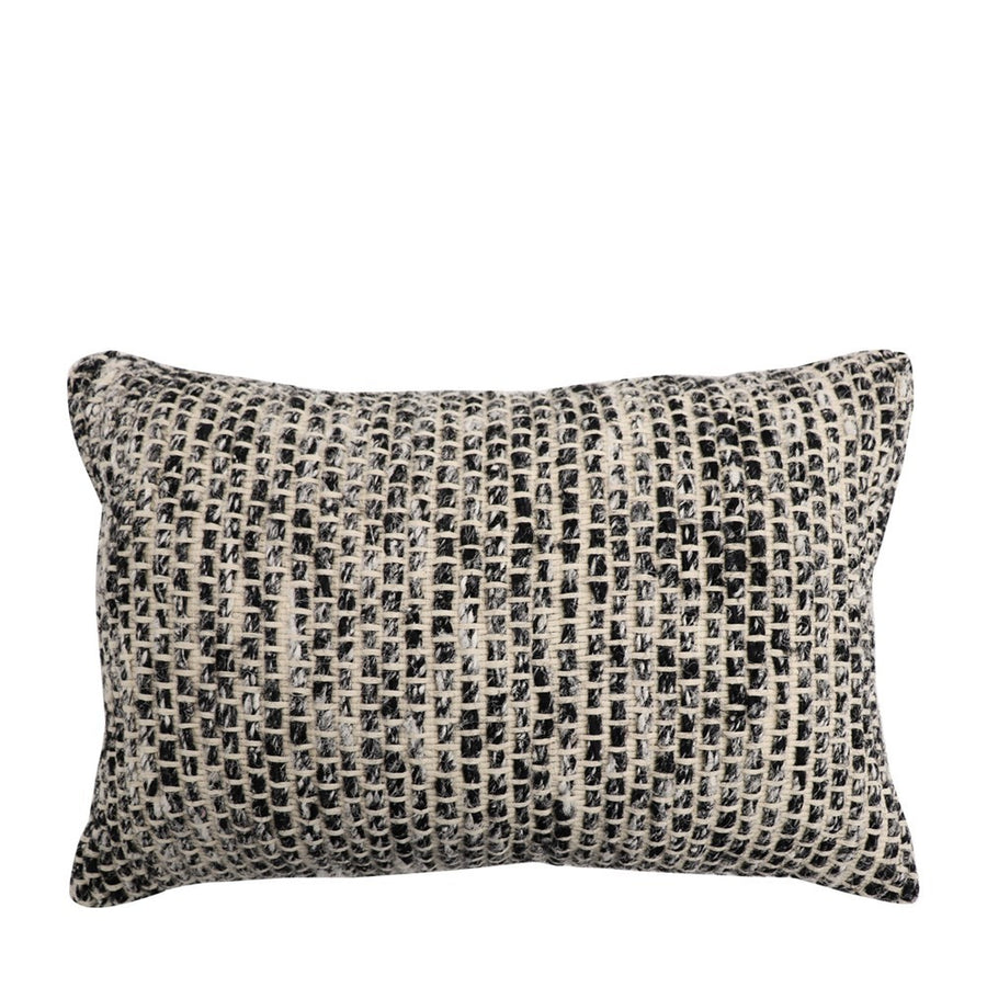 Dappled Rectangular Cushion - Natural & Black