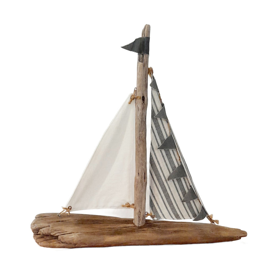 Driftwood Boat Ornament - Original Design 3