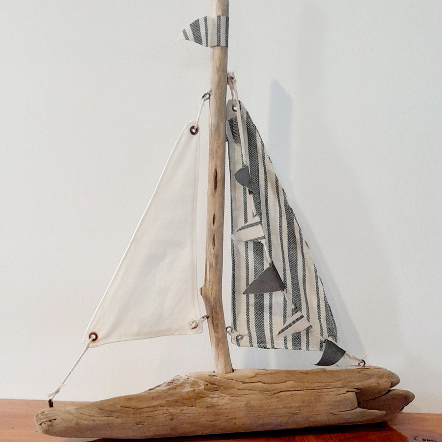 Driftwood Boat Ornament - Original Design 1