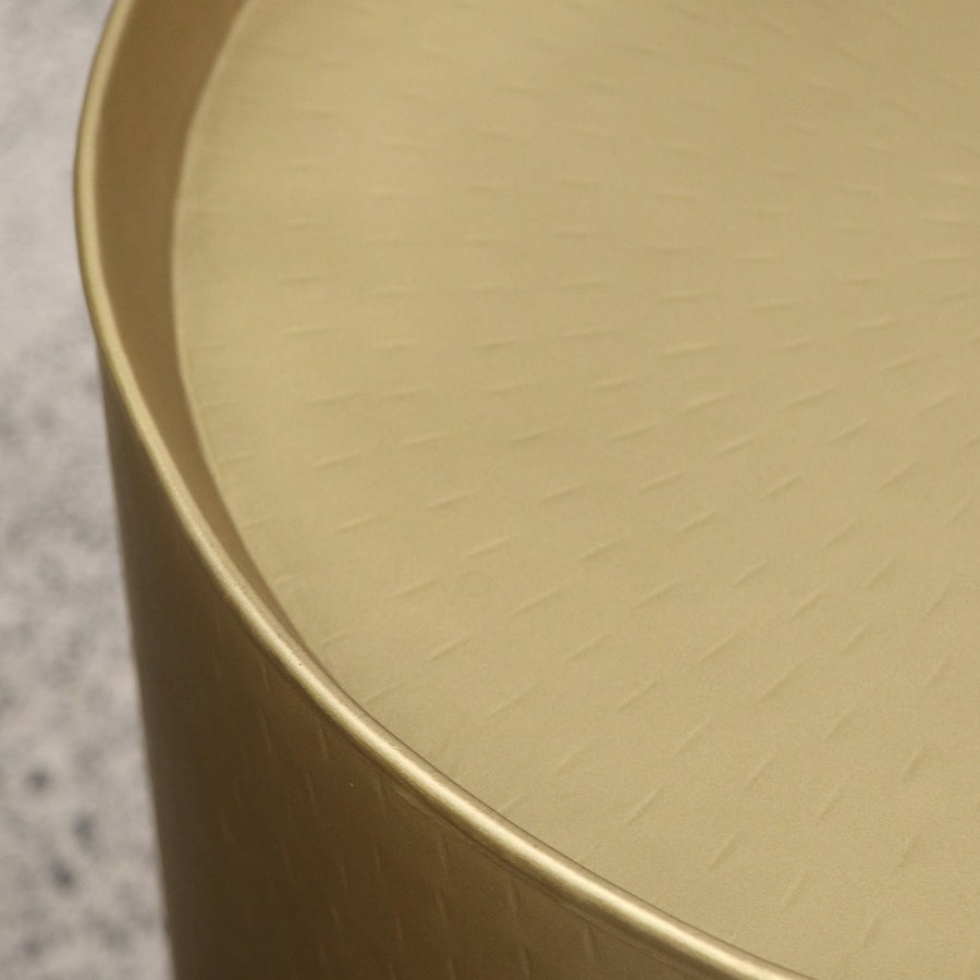 Drum Side Table - Brass