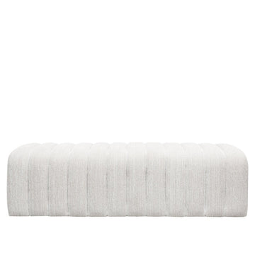 Fabric Bed End Bench - Bone