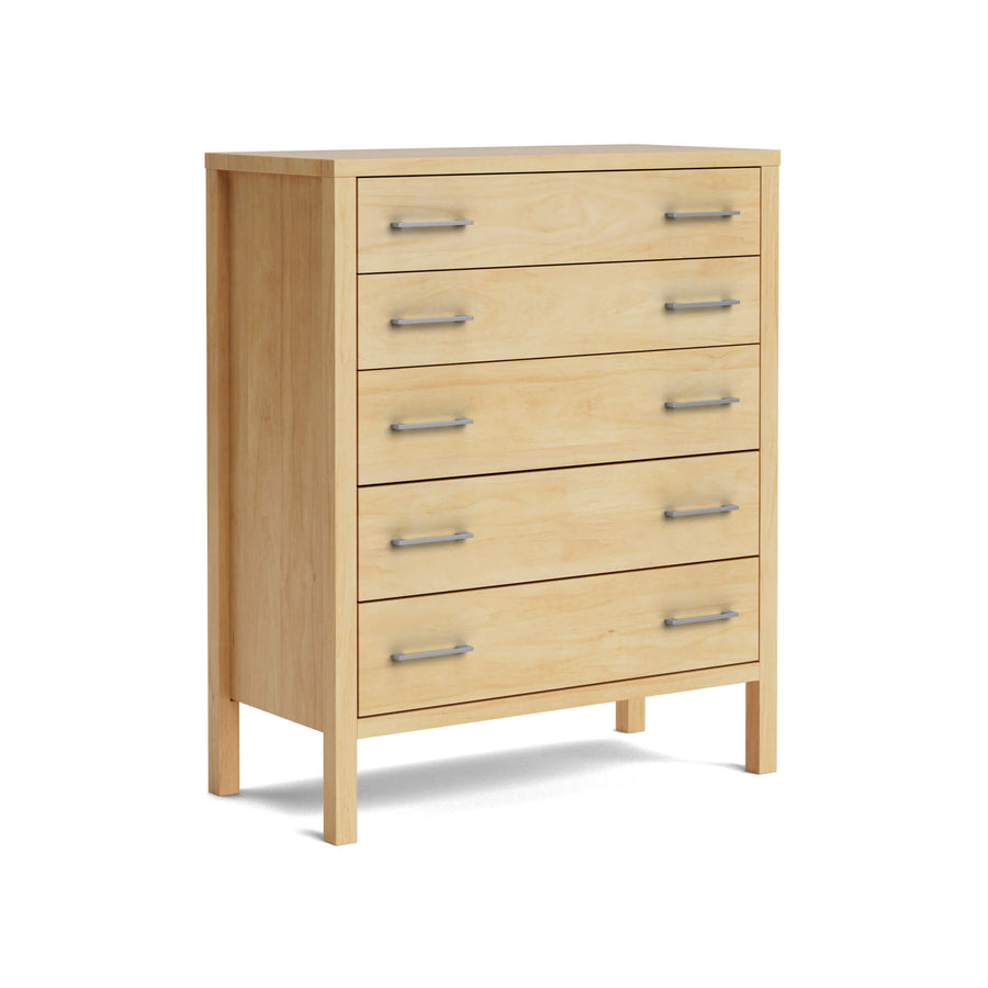 Hahei Bespoke Five Drawer Pine Tallboy - Light Oak