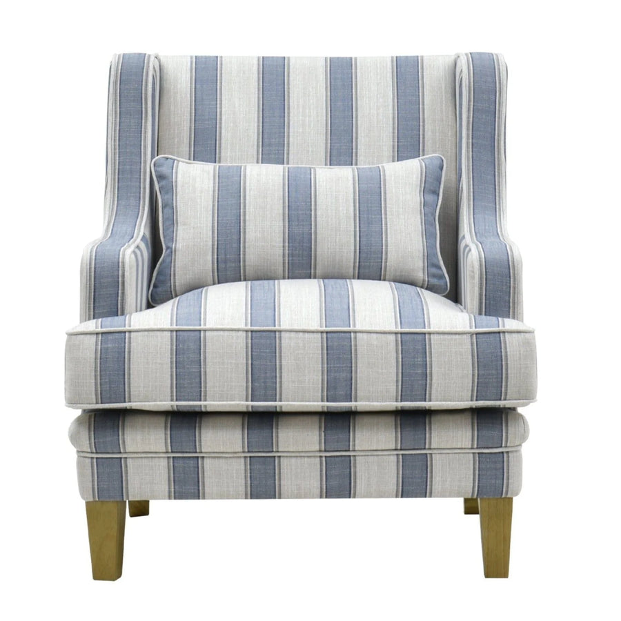 Hamptons Blue Sky Stripe Armchair