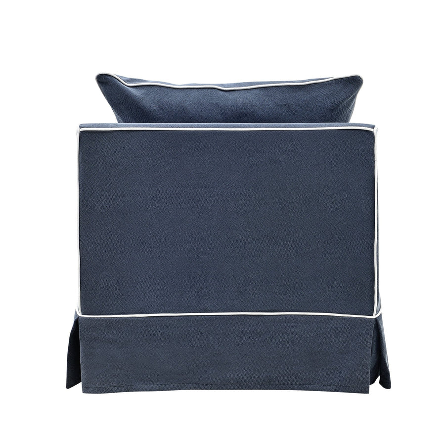 Hamptons Contemporary Armchair Removable Cover - Navy