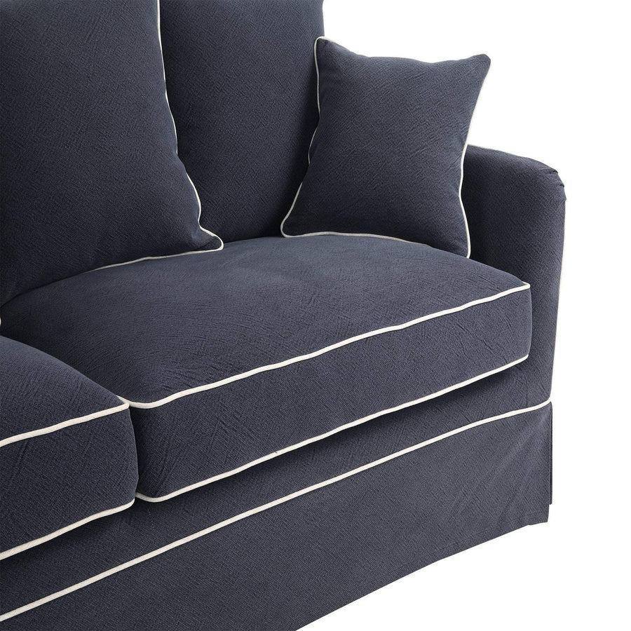Hamptons Contemporary Three Seater Removable Cover - Navy