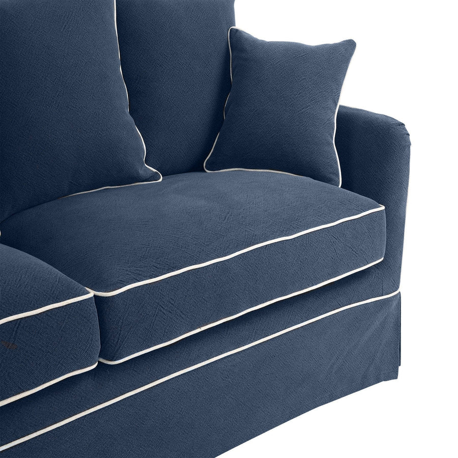 Hamptons Contemporary Two Seater Removable Cover - Navy