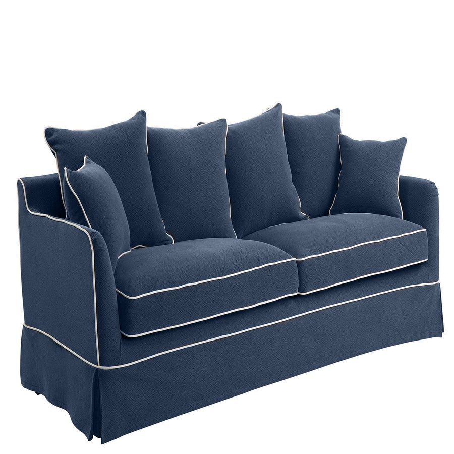 Hamptons Contemporary Two Seater Removable Cover - Navy