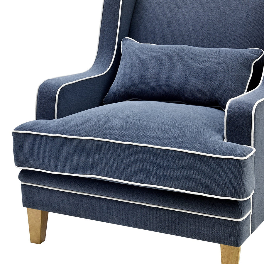 Hamptons Navy Armchair