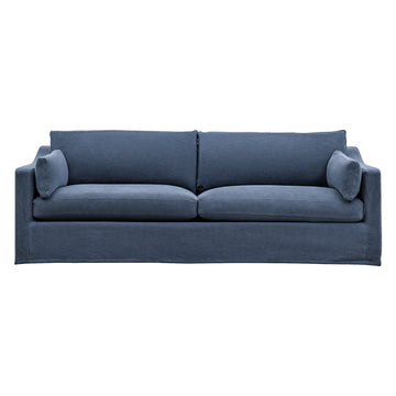 Hamptons Urbane Three Seater Slip-Cover Sofa - Navy Blue