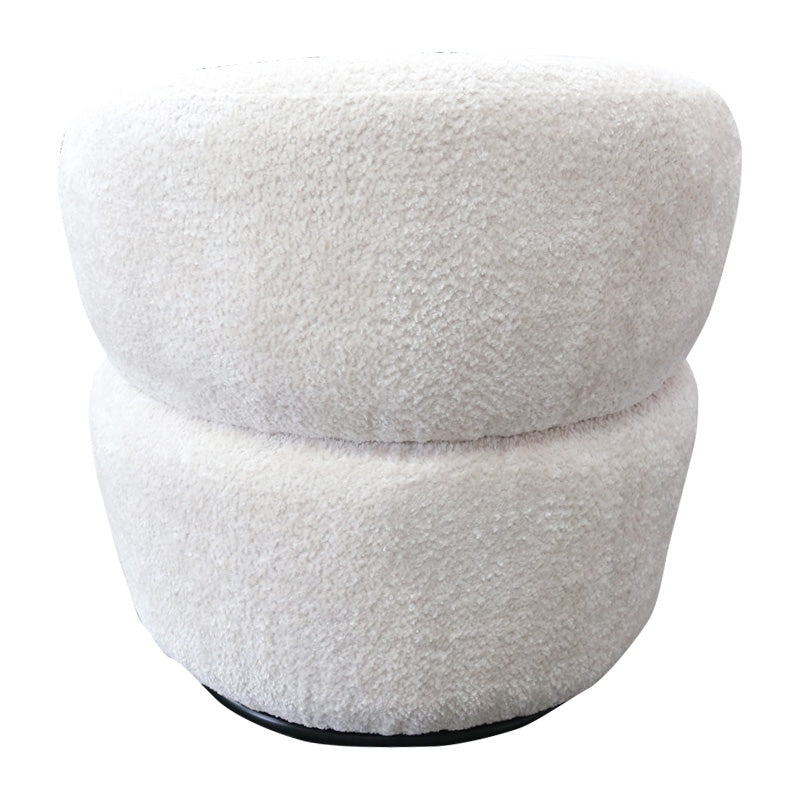 Ivory Chenille Swivel Chair