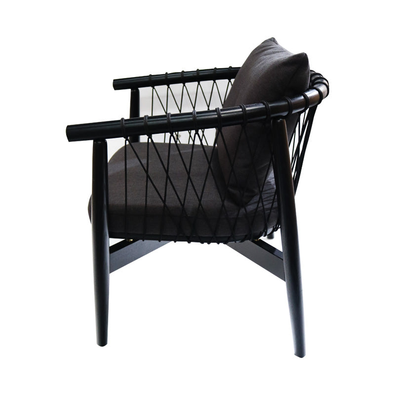 Lattice Rope Occasional Chair - Black