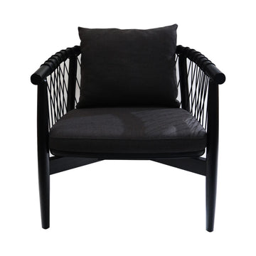 Lattice Rope Occasional Chair - Black