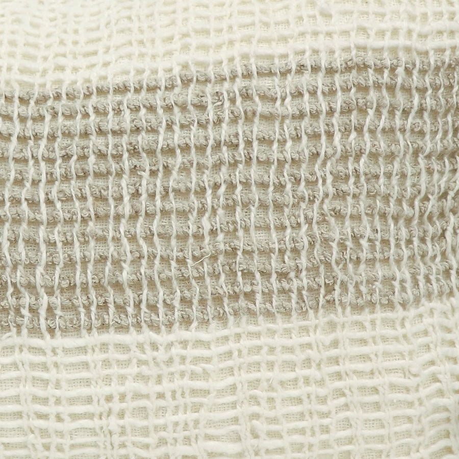 Linen & Cotton Rectangular Cushion - Woven Stripe