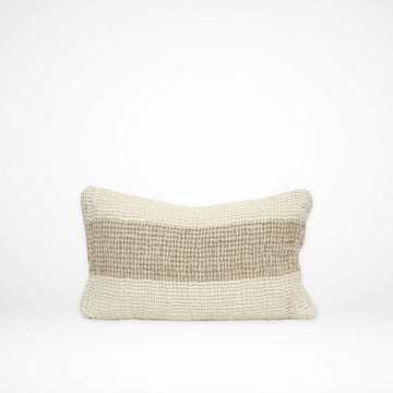 Linen & Cotton Rectangular Cushion - Woven Stripe