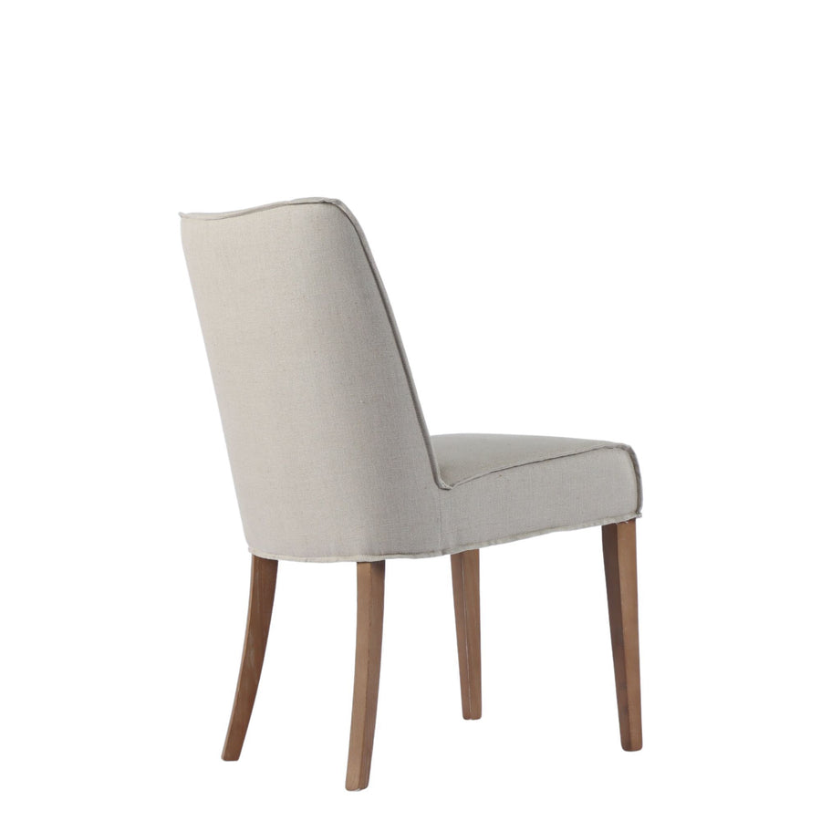 Linen & Washed Oak Dining Chair - Natural