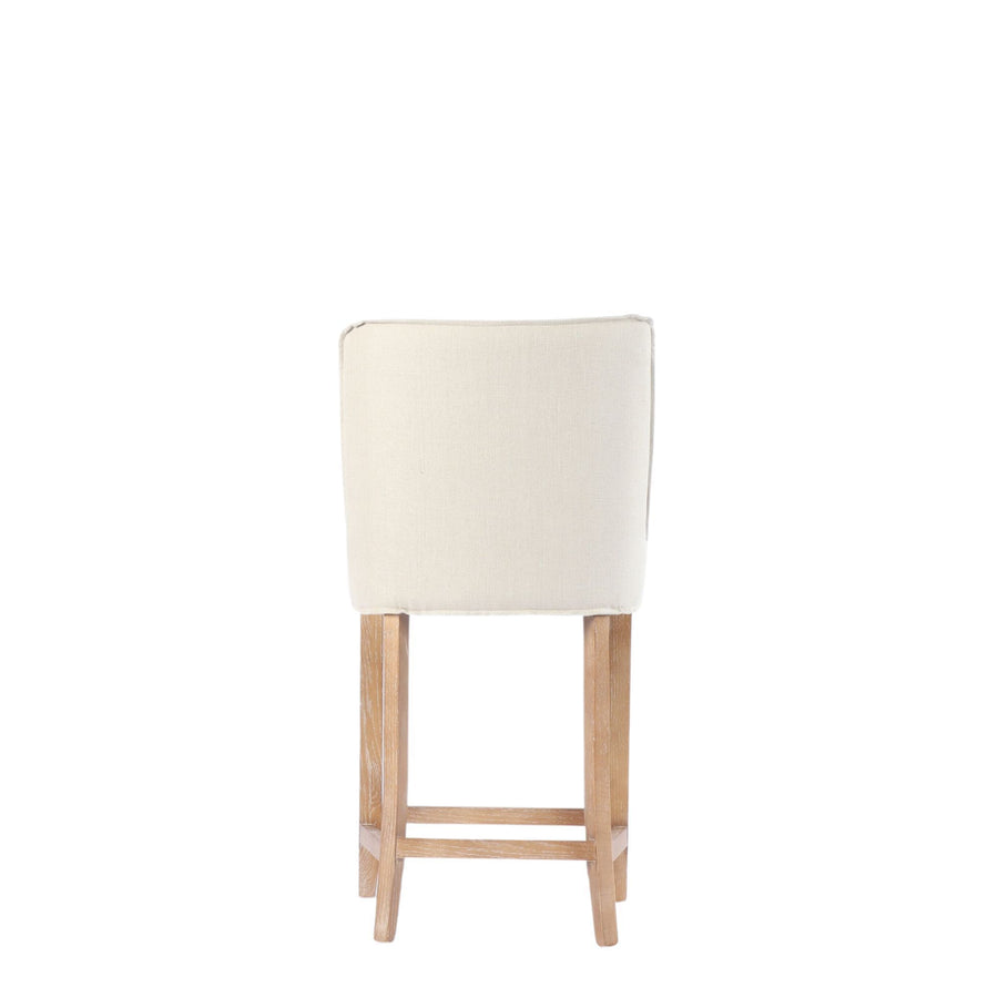 Linen & Washed Oak Barstool - Natural