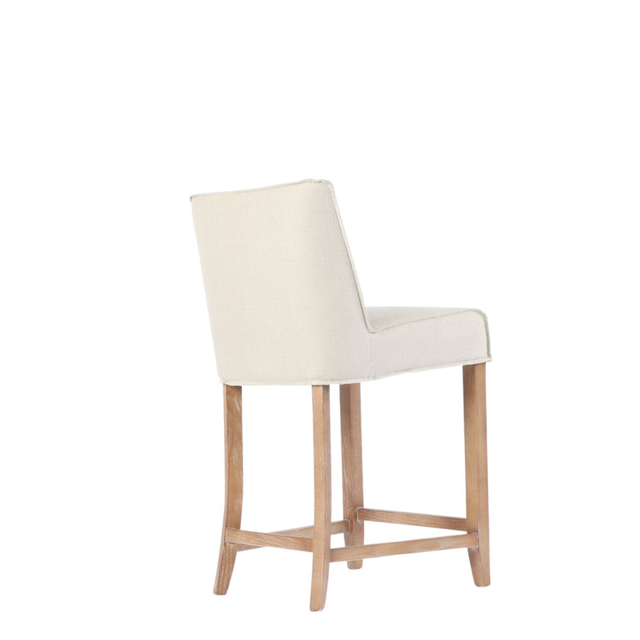 Linen & Washed Oak Barstool - Natural