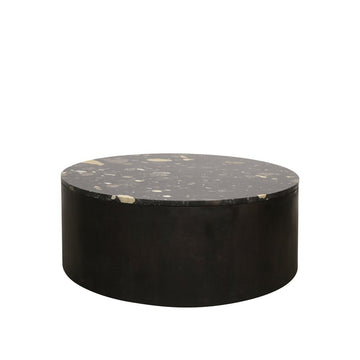 Marble Top Coffee Table - Pebble & Black