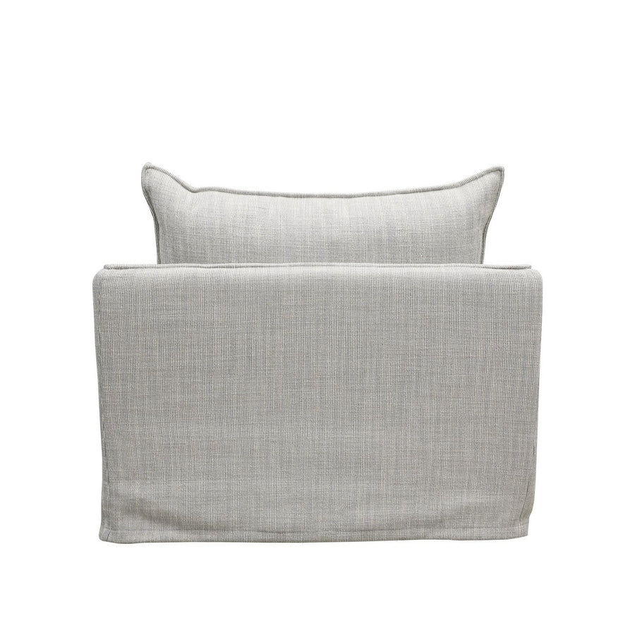 Modern Coastal Slip-Cover Armchair - Light Grey