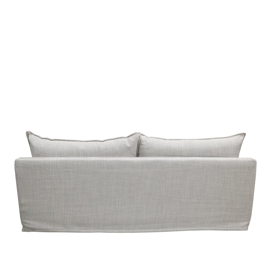 Modern Coastal Slip-Cover Three Seater Sofa - Light Grey