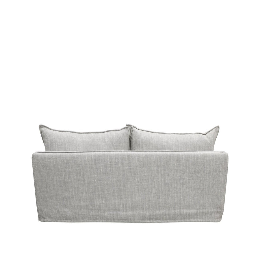 Modern Coastal Slip-Cover Two Seater Sofa - Light Grey