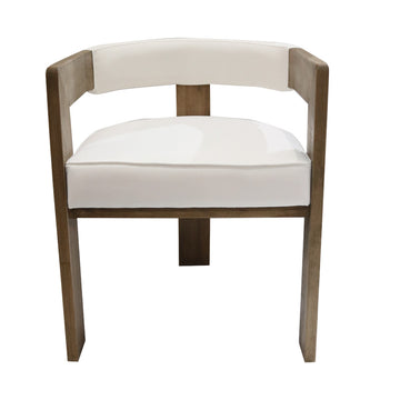 Oak Carver Dining Chair - Natural & Ivory