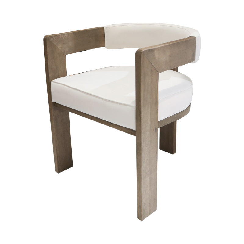 Oak Carver Dining Chair - Natural & Ivory