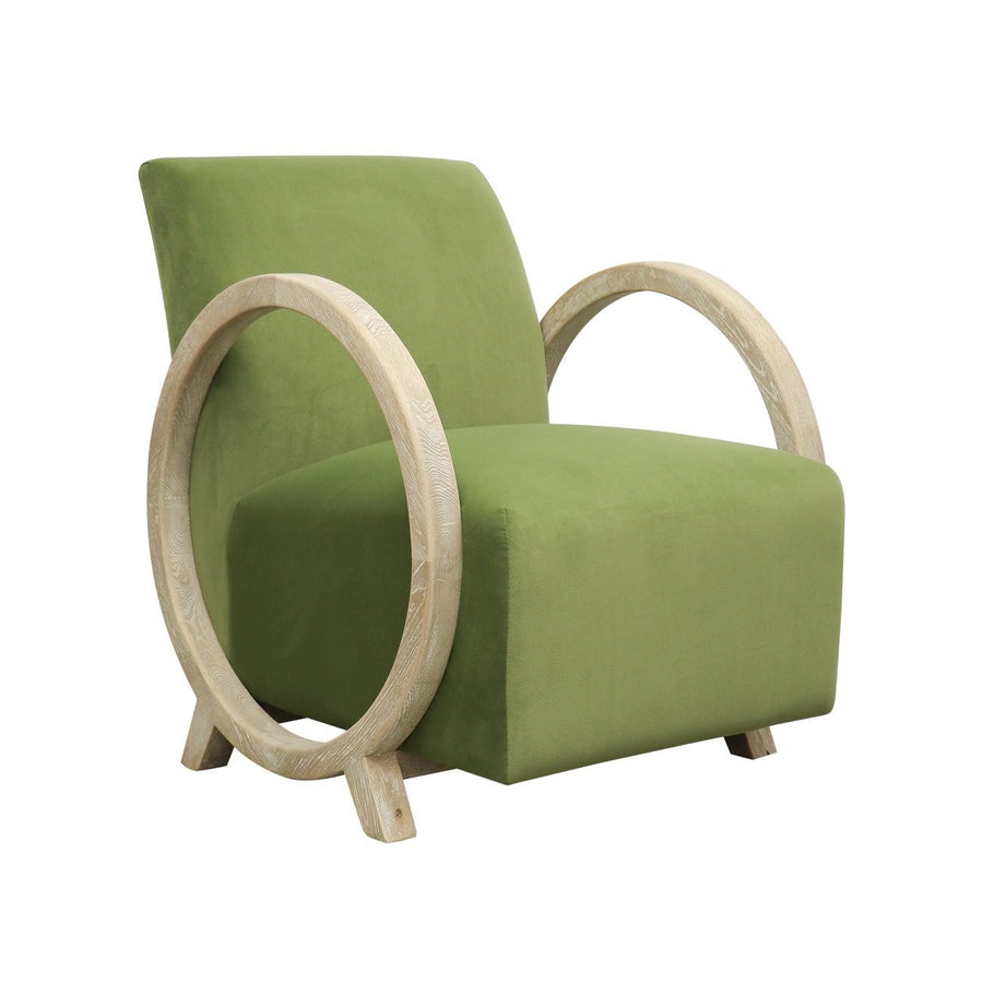 Palm Beach Circle Chair - Green & Light Wash